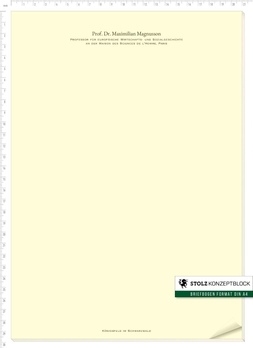 STOLZ Konzeptblock A4 blanko (Garamond Regular)